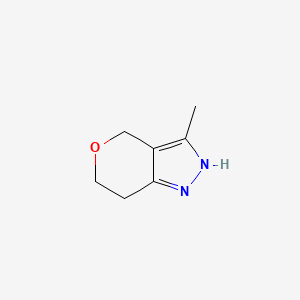 molecular formula C7H10N2O B13631941 3-Methyl-1,4,6,7-tetrahydropyrano[4,3-C]pyrazole 