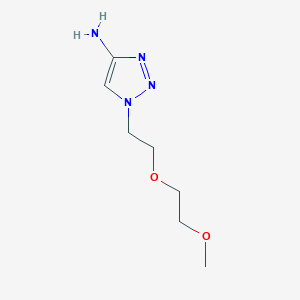 molecular formula C7H14N4O2 B13631954 1-(2-(2-Methoxyethoxy)ethyl)-1h-1,2,3-triazol-4-amine 