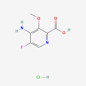 molecular formula C7H8ClFN2O3 B13632008 4-Amino-5-fluoro-3-methoxypyridine-2-carboxylicacidhydrochloride CAS No. 2731010-93-6