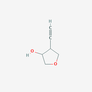 molecular formula C6H8O2 B13632036 4-Ethynyloxolan-3-ol 