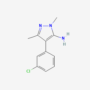 4-(3-Chlorophenyl)-1,3-dimethyl-1h-pyrazol-5-amine