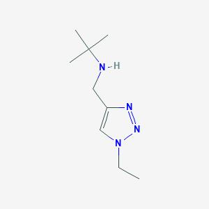 molecular formula C9H18N4 B13632089 n-((1-Ethyl-1h-1,2,3-triazol-4-yl)methyl)-2-methylpropan-2-amine 