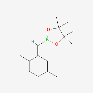 molecular formula C15H27BO2 B13632093 (E)-2-((2,5-Dimethylcyclohexylidene)methyl)-4,4,5,5-tetramethyl-1,3,2-dioxaborolane 