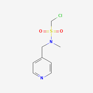 molecular formula C8H11ClN2O2S B13632098 1-chloro-N-methyl-N-(pyridin-4-ylmethyl)methanesulfonamide 