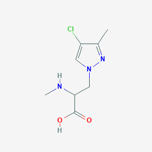 3-(4-Chloro-3-methyl-1h-pyrazol-1-yl)-2-(methylamino)propanoic acid