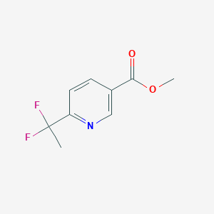 molecular formula C9H9F2NO2 B13632130 Methyl6-(1,1-difluoroethyl)pyridine-3-carboxylate 