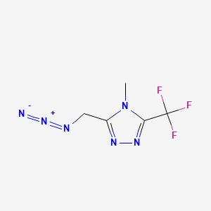 molecular formula C5H5F3N6 B13632156 3-(azidomethyl)-4-methyl-5-(trifluoromethyl)-4H-1,2,4-triazole 