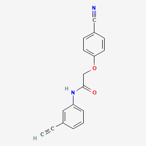 molecular formula C17H12N2O2 B13632178 2-(4-cyanophenoxy)-N-(3-ethynylphenyl)acetamide 