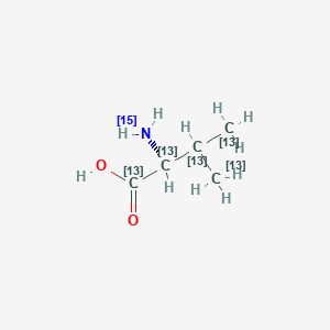 molecular formula C5H11NO2 B136322 (2S)-2-(15N)氮杂环-3-(113C)甲基(1,2,3,4-13C4)丁酸 CAS No. 202407-30-5