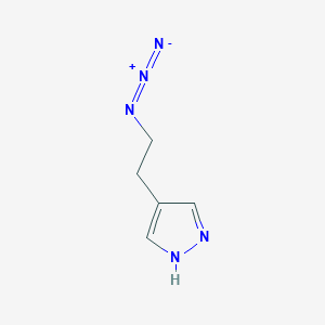 molecular formula C5H7N5 B13632215 4-(2-Azidoethyl)-1h-pyrazole 