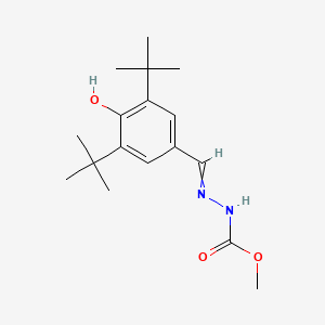 molecular formula C17H26N2O3 B1363222 methyl 2-{(E)-[3,5-di(tert-butyl)-4-hydroxyphenyl]methylidene}-1-hydrazinecarboxylate 