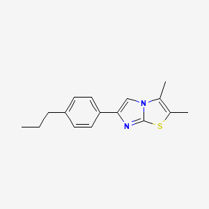 molecular formula C16H18N2S B13632257 2,3-Dimethyl-6-(4-propylphenyl)imidazo[2,1-b][1,3]thiazole 