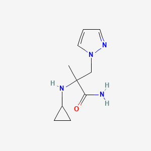 molecular formula C10H16N4O B13632265 2-(Cyclopropylamino)-2-methyl-3-(1h-pyrazol-1-yl)propanamide 