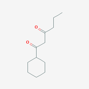 molecular formula C12H20O2 B13632289 1-Cyclohexylhexane-1,3-dione 