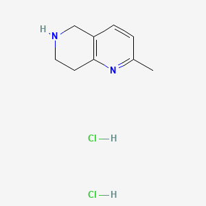 molecular formula C9H14Cl2N2 B13632300 2-Methyl-5,6,7,8-tetrahydro-1,6-naphthyridine dihydrochloride 