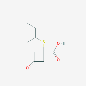 1-(Sec-butylthio)-3-oxocyclobutane-1-carboxylic acid