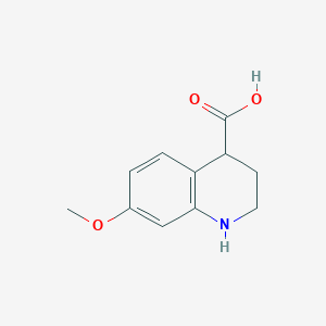 molecular formula C11H13NO3 B13632310 7-Methoxy-1,2,3,4-tetrahydroquinoline-4-carboxylic acid 