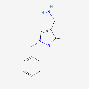 molecular formula C12H15N3 B13632324 (1-Benzyl-3-methyl-1h-pyrazol-4-yl)methanamine 