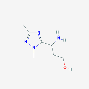 3-Amino-3-(1,3-dimethyl-1h-1,2,4-triazol-5-yl)propan-1-ol