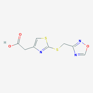 2-(2-(((1,2,4-Oxadiazol-3-yl)methyl)thio)thiazol-4-yl)acetic acid