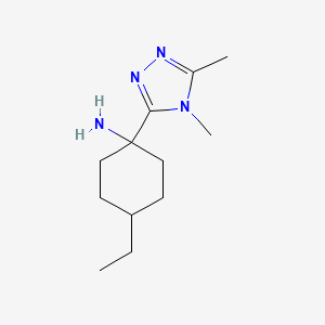 molecular formula C12H22N4 B13632370 1-(4,5-Dimethyl-4h-1,2,4-triazol-3-yl)-4-ethylcyclohexan-1-amine 