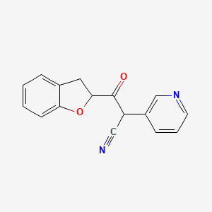 molecular formula C16H12N2O2 B13632389 3-(2,3-Dihydro-1-benzofuran-2-yl)-3-oxo-2-(pyridin-3-yl)propanenitrile 