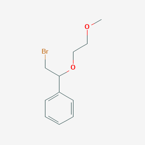 molecular formula C11H15BrO2 B13632482 (2-Bromo-1-(2-methoxyethoxy)ethyl)benzene 