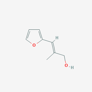 molecular formula C8H10O2 B13632502 3-(Furan-2-yl)-2-methylprop-2-en-1-ol 