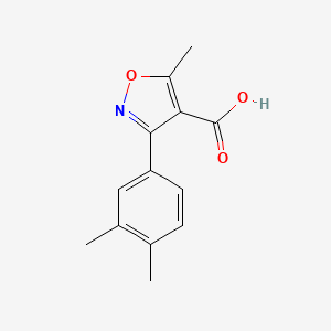 molecular formula C13H13NO3 B13632506 3-(3,4-Dimethylphenyl)-5-methylisoxazole-4-carboxylic acid 