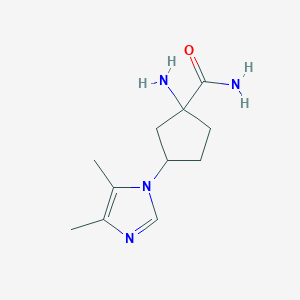 1-Amino-3-(4,5-dimethyl-1h-imidazol-1-yl)cyclopentane-1-carboxamide