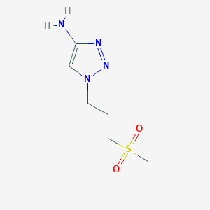 molecular formula C7H14N4O2S B13632554 1-(3-(Ethylsulfonyl)propyl)-1h-1,2,3-triazol-4-amine 