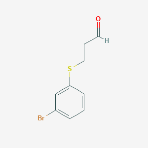 molecular formula C9H9BrOS B13632575 3-((3-Bromophenyl)thio)propanal 