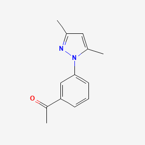 molecular formula C13H14N2O B13632582 1-(3-(3,5-Dimethyl-1h-pyrazol-1-yl)phenyl)ethan-1-one 