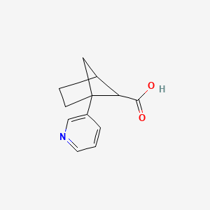 molecular formula C12H13NO2 B13632621 1-(Pyridin-3-yl)bicyclo[2.1.1]hexane-5-carboxylic acid 