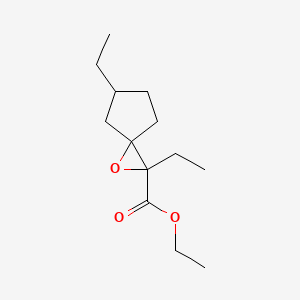 Ethyl 2,5-diethyl-1-oxaspiro[2.4]heptane-2-carboxylate