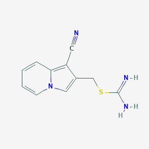 (1-Cyanoindolizin-2-yl)methyl carbamimidothioate