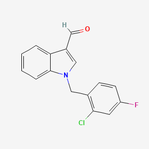 molecular formula C16H11ClFNO B1363266 1-(2-chloro-4-fluorobenzyl)-1H-indole-3-carbaldehyde CAS No. 525570-33-6