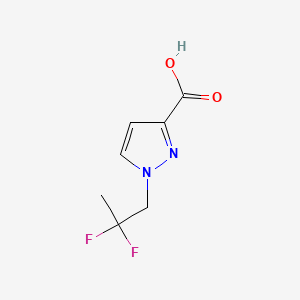 molecular formula C7H8F2N2O2 B13632683 1-(2,2-difluoropropyl)-1H-pyrazole-3-carboxylicacid 