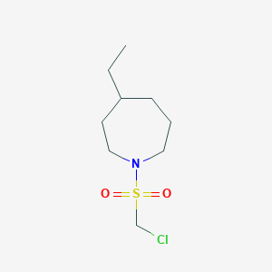 molecular formula C9H18ClNO2S B13632698 1-Chloromethanesulfonyl-4-ethylazepane 