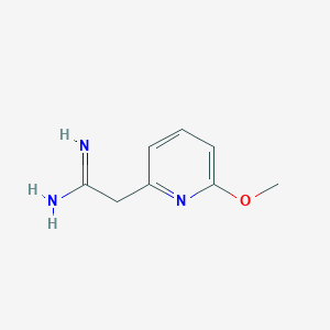 molecular formula C8H11N3O B13632704 2-(6-Methoxypyridin-2-yl)acetimidamide 