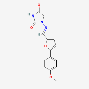 1-[(E)-{[5-(4-methoxyphenyl)furan-2-yl]methylidene}amino]imidazolidine-2,4-dione