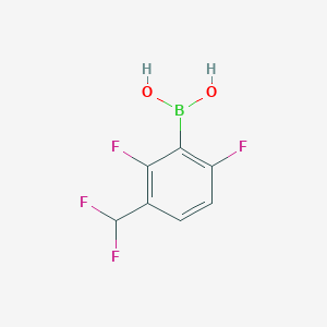 molecular formula C7H5BF4O2 B13632789 (3-(Difluoromethyl)-2,6-difluorophenyl)boronic acid 