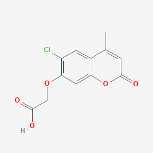molecular formula C12H9ClO5 B1363280 [(6-chloro-4-methyl-2-oxo-2H-chromen-7-yl)oxy]acetic acid CAS No. 326102-48-1