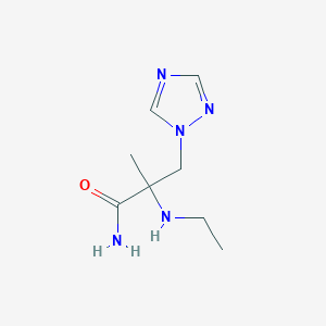 2-(Ethylamino)-2-methyl-3-(1h-1,2,4-triazol-1-yl)propanamide