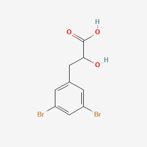 molecular formula C9H8Br2O3 B13632847 3-(3,5-Dibromophenyl)-2-hydroxypropanoic acid 