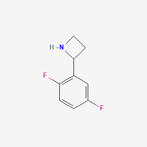 molecular formula C9H9F2N B13632850 2-(2,5-Difluorophenyl)azetidine 