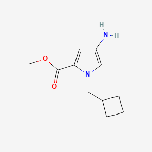 molecular formula C11H16N2O2 B13632862 Methyl 4-amino-1-(cyclobutylmethyl)-1h-pyrrole-2-carboxylate 