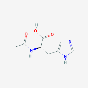 molecular formula C8H11N3O3 B1363288 (2R)-2-Acetamido-3-(1H-imidazol-4-yl)propanoic acid CAS No. 75983-68-5