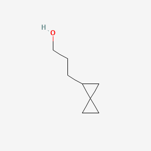 molecular formula C8H14O B13632885 3-{Spiro[2.2]pentan-1-yl}propan-1-ol 