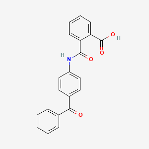 molecular formula C21H15NO4 B1363289 2-[(4-benzoylphenyl)carbamoyl]benzoic Acid 